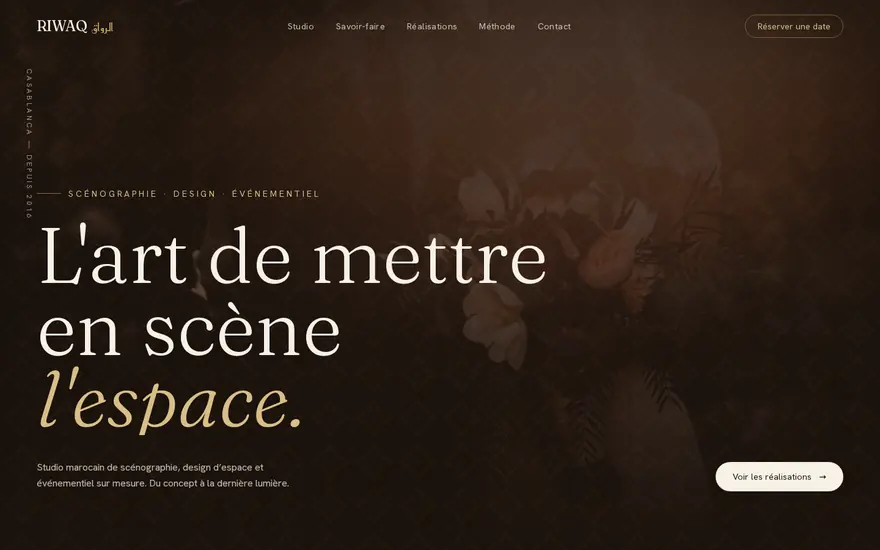 Page d'accueil du site RIWAQ